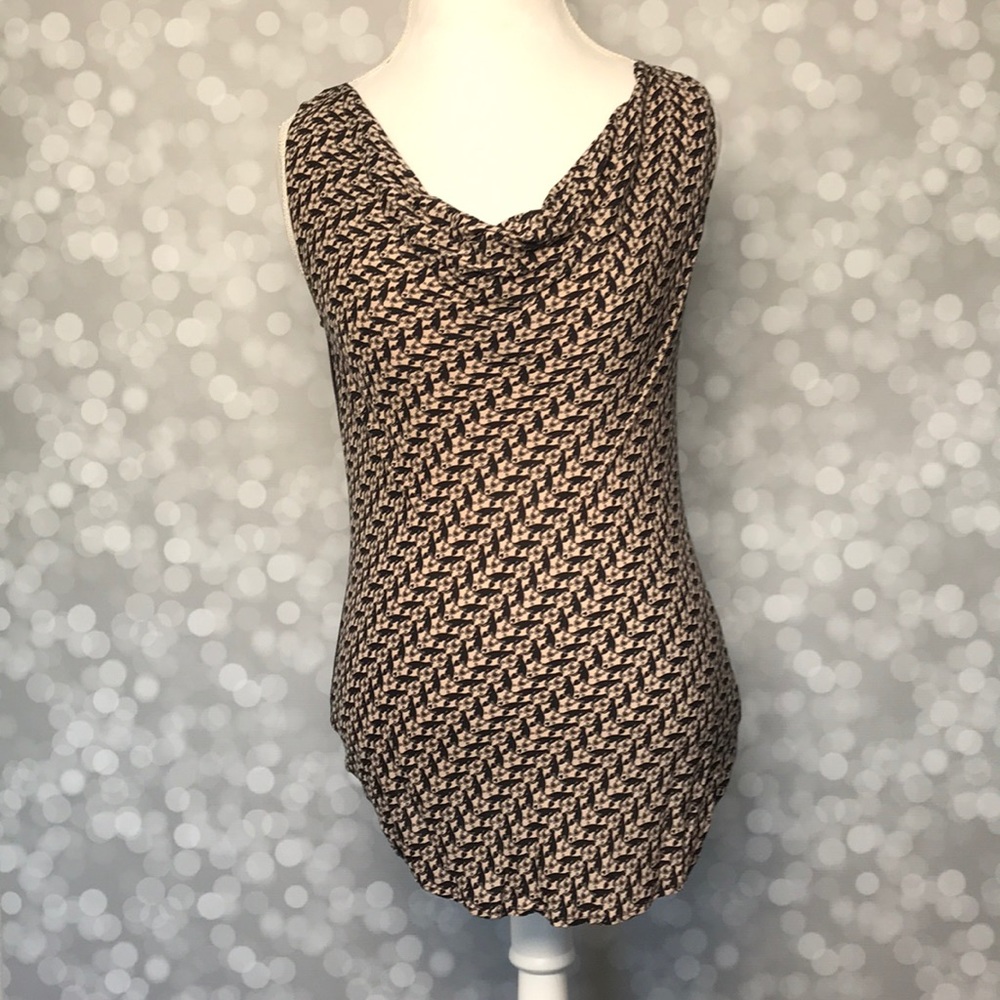CAbi Cat Love Print Cowl Neck Tank Top